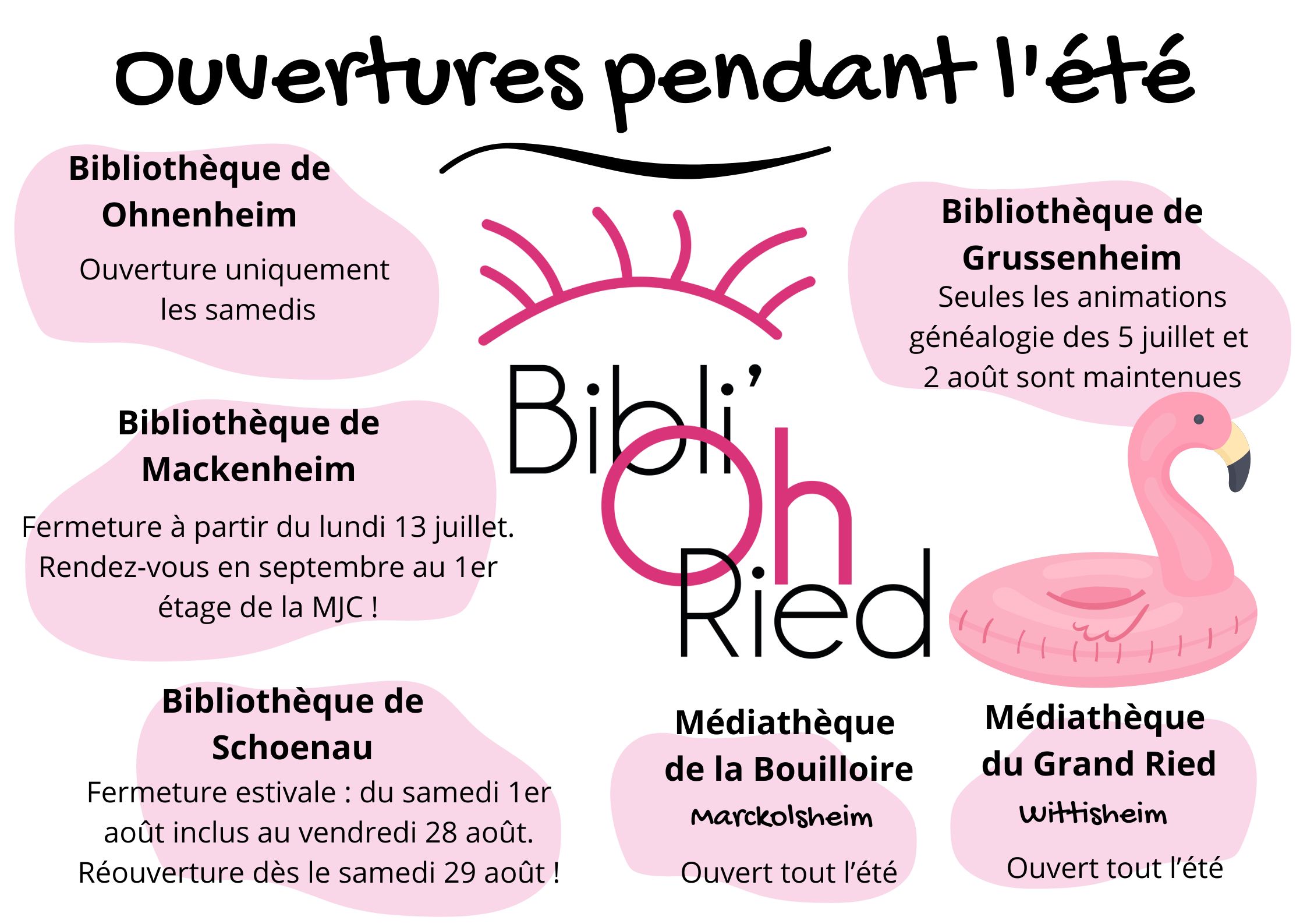Horaires dété 2026 bibliohried