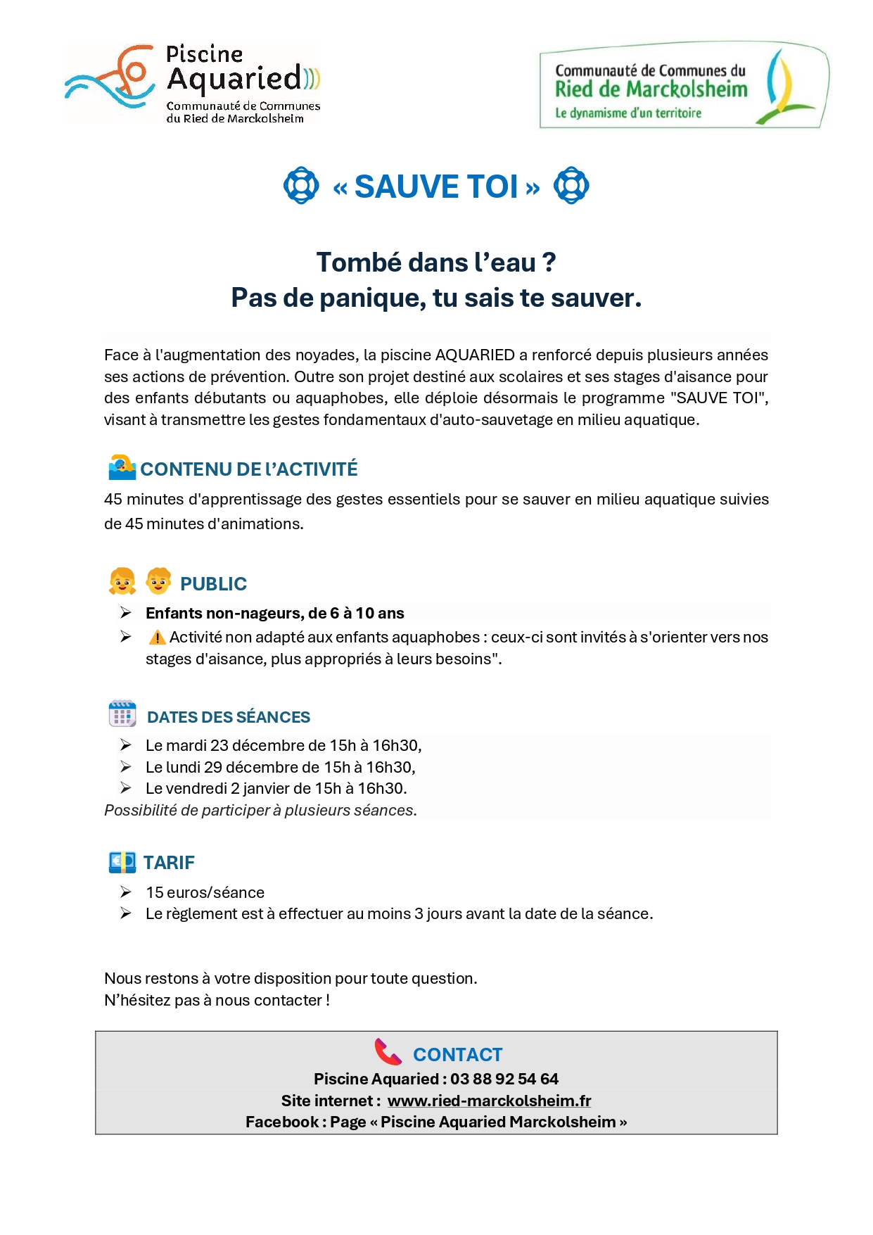 Infos Programme SAUVE TOI page 0001
