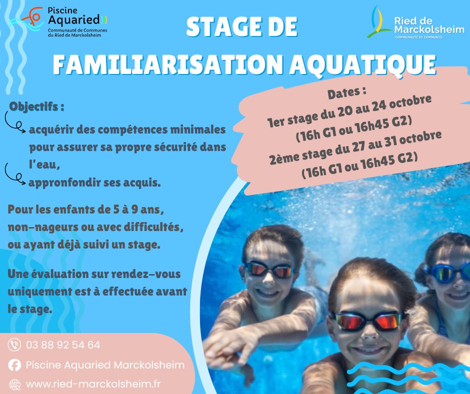 Stage de familiarisation aquatique