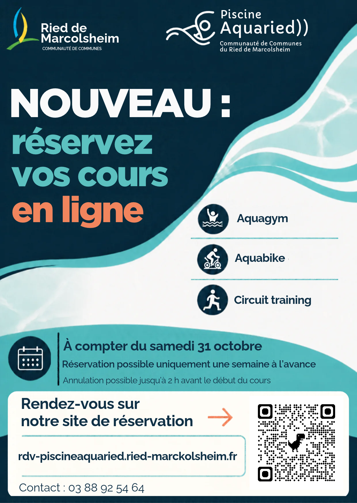 Flyer Reservation Cours Aqua