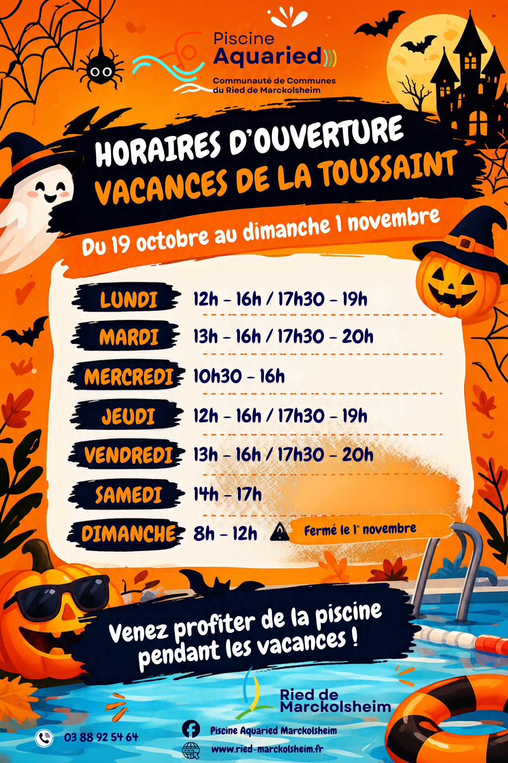 horaire d ouverture toussaint 2026