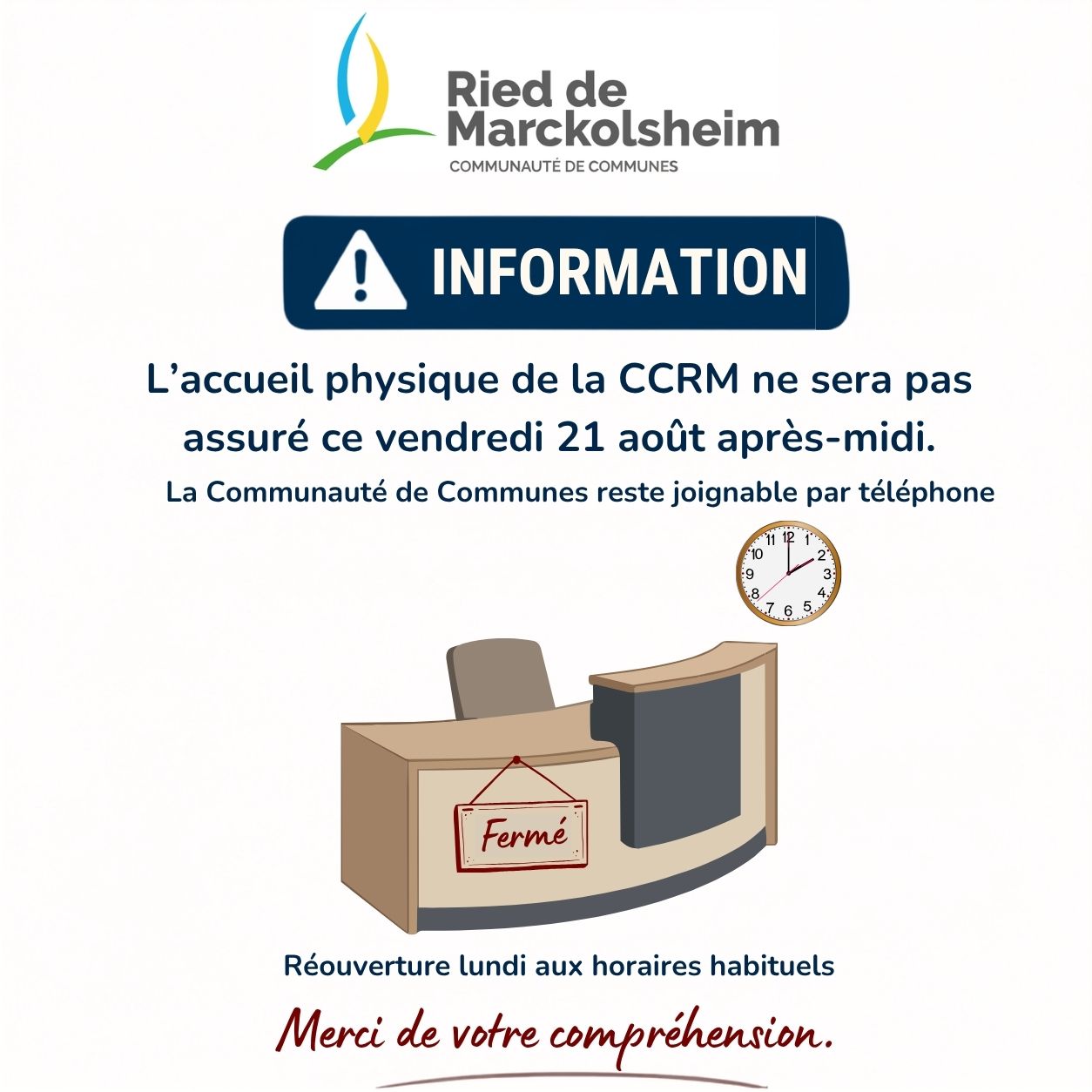 Fermeture accueil 2108