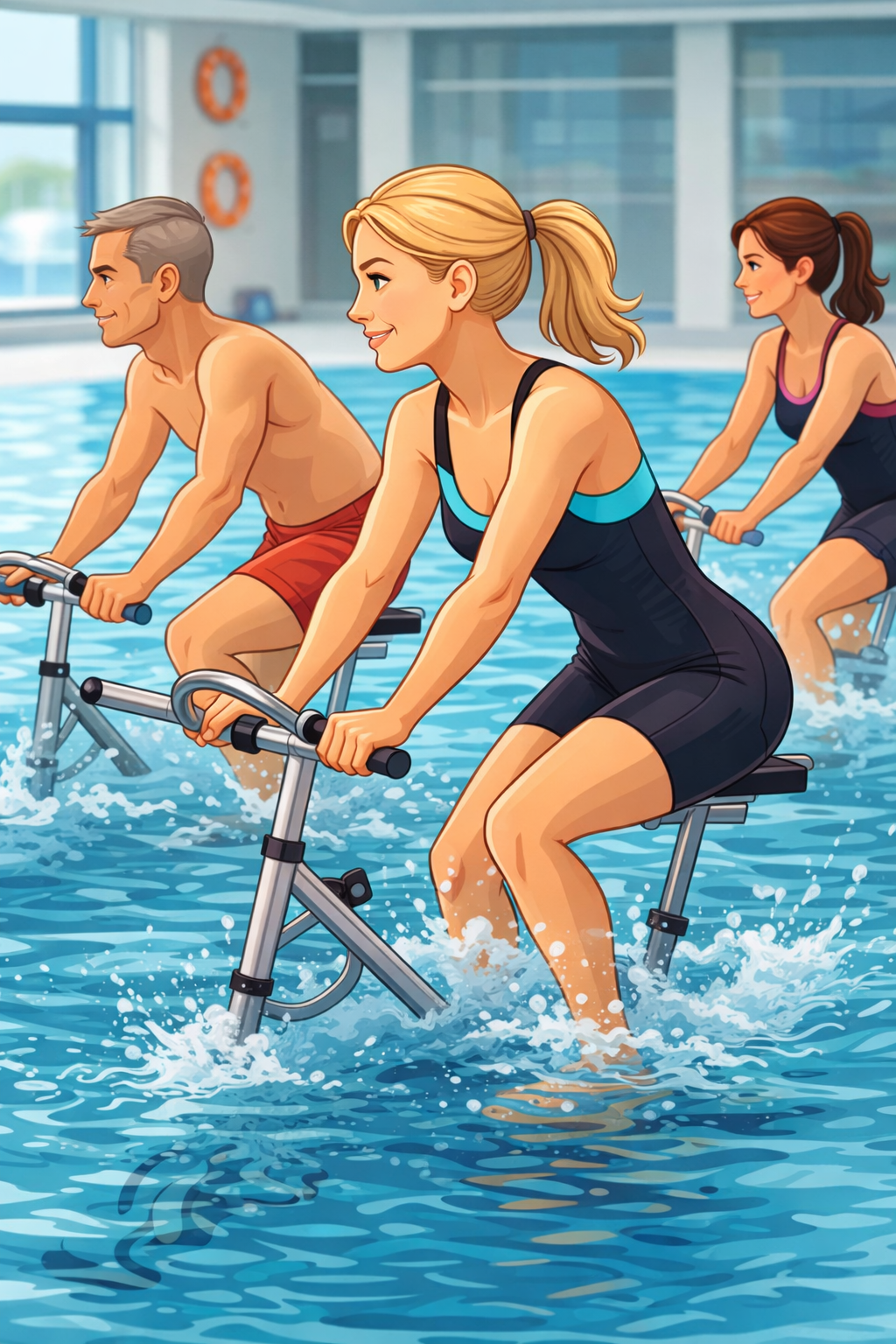 Cours daqua cyclisme en piscine